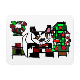 Boston Terrier winter Magneet