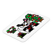 Boston Terrier winter Magneet (Linkerzijde)