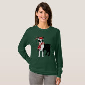 Boston Terrier Winter T-shirt (Voorkant volledig)