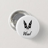 Boston Terrier Wof Button (Voorkant /achterkant)