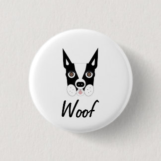 Boston Terrier Wof Button