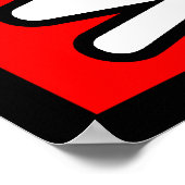 Boston Terrier WOOF Poster (Hoek)