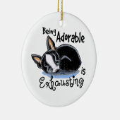 Boston Terrier wordt Schattig Keramisch Ornament (Rechts)