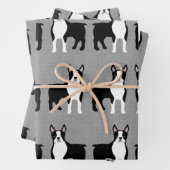 Boston Terrier Wrapping Paper Sheets (In situ)
