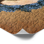 Boston Terrier Wreath Aged Paper Art Poster (Hoek)