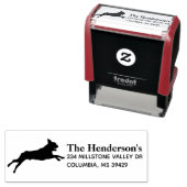 Boston Terrier Zelfinktende Stempel (In situ)