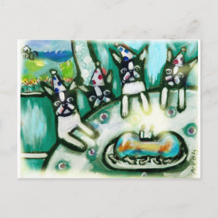 Boston Terrier zomerfeest Briefkaart