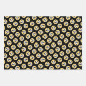 Boston Terrier Zwart-wit schilderij Hondenkunst Inpakpapier Vel (Voorkant 3)