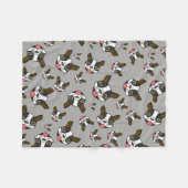 Boston Terriers #15 Fleece Deken (Voorkant (Horizontaal))