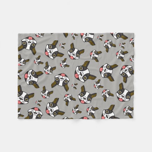 Boston Terriers #15 Fleece Deken (Voorkant (Horizontaal))