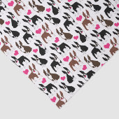 Boston Terriers and Hearts Tissuepapier (Detail)
