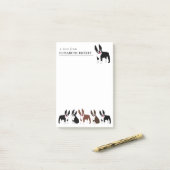 Boston Terriers Black and White and Red Brown Post Post-it® Notes (Op bureau)