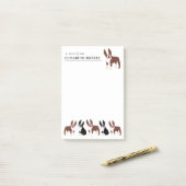Boston Terriers Black en White en Red Brown Post-it® Notes (Op bureau)