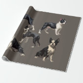 Boston Terriers Cadeaupapier (Uitgerold)