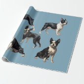 Boston Terriers Cadeaupapier (Uitgerold)