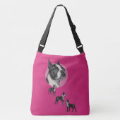 Boston terriërs crossbody tas (Voorkant)