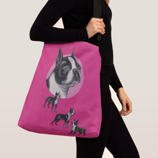 Boston terriërs crossbody tas (Dichtbij)