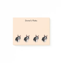 Boston Terriers Custom Post-it® notes 4 x 3 inch