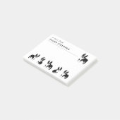 Boston Terriers Cute Black en White Dogs Post-it® Notes (Schuin)