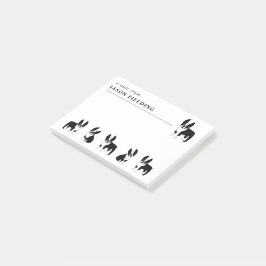 Boston Terriers Cute Black en White Dogs Post-it® Notes (Schuin)