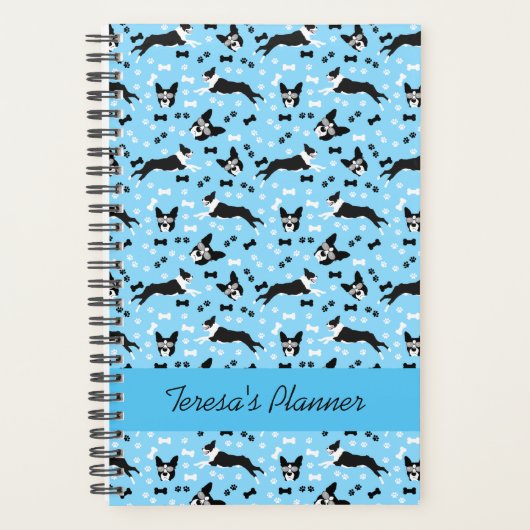 Boston Terriers Cute Fun Calendar Planner (Voorkant)
