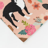 Boston Terriers deken - ontwerp van de floral (Hoek)