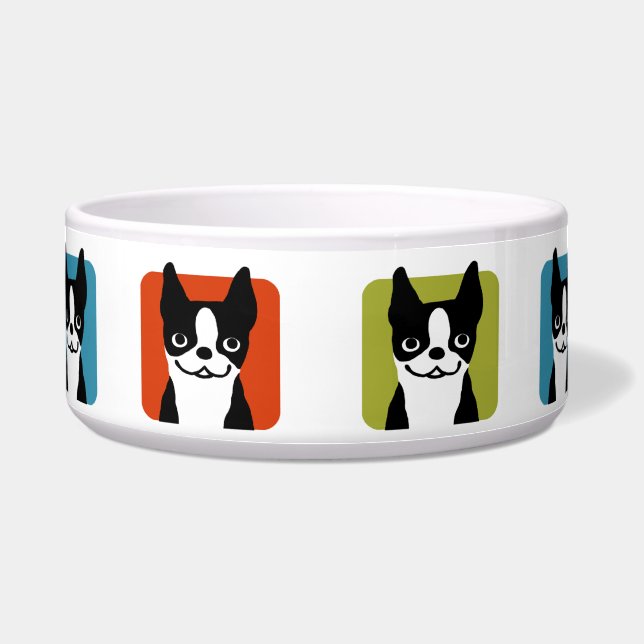 Boston Terriers Dog Bowl Voerbakje (Voorkant)