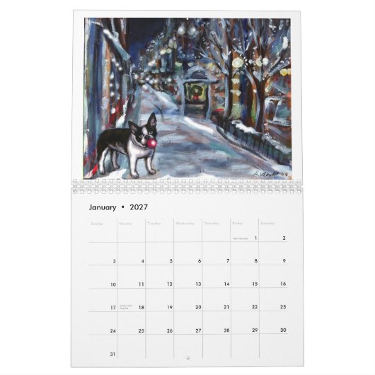 Boston Terriers door Angie 2011 Agenda Kalender (Jan 2027)
