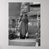 Boston Terriers en Mode van 1920 Poster (Voorkant)