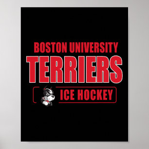 Boston Terriers Icon Script IJshockey - Neutraal B Poster
