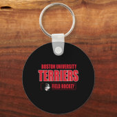 Boston Terriers Icon Script Veldhockey - Neutraal Sleutelhanger (Voorkant)
