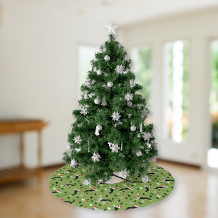 Boston Terriers Kerstkerstkerstkerstkerstfeestdag Kerstboom Rok