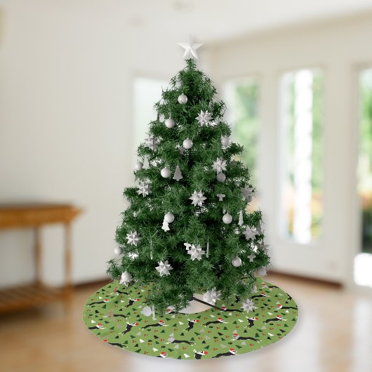 Boston Terriers Kerstkerstkerstkerstkerstfeestdag Kerstboom Rok