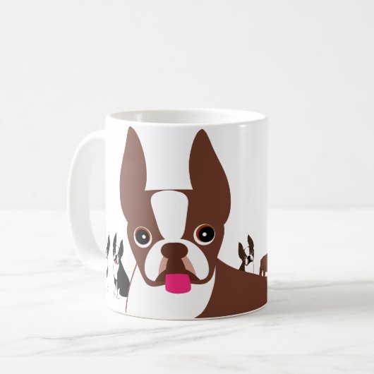 Boston Terriers Koffiemok (Voorkant links)