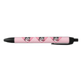 Boston Terriers Love Pink and Black Pens Zwarte Inkt Pen (Bodem)