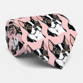 Boston Terriers Mascot Stropdas (Opgerold)
