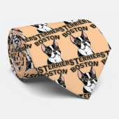 Boston Terriers Mascot Stropdas (Opgerold)
