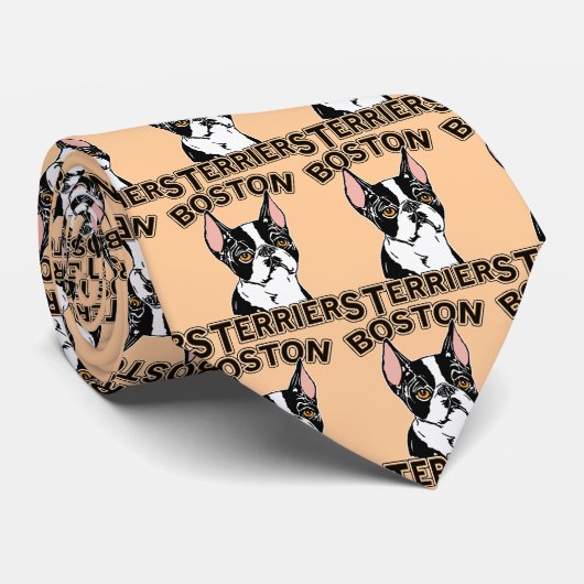 Boston Terriers Mascot Stropdas (Opgerold)
