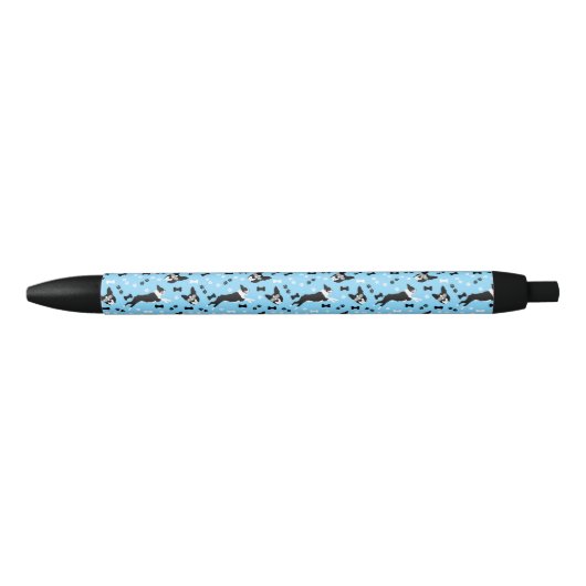 Boston Terriers Pattern Black Ink Pen (Voorkant)