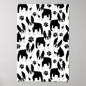 Boston Terriers Paw Party Poster (Voorkant)