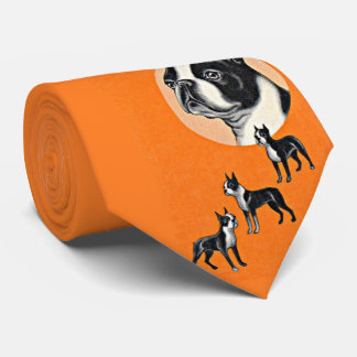 Boston terriers print stropdas