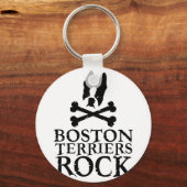 Boston Terriers Rock Sleutelhanger (Voorkant)
