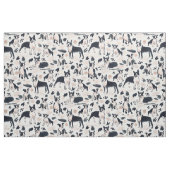 BOSTON TERRIERS Waterverf Painterly Dog Stof (Fat Quarter)