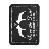 Boston Terriers Wedding Save the Date Magneet (Verticaal)