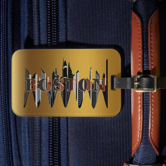 Boston, Text Art, Bagagelabel (Voorkant Insitu 4)