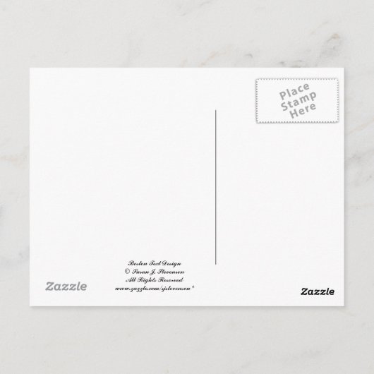 Boston Text Design I Briefkaart (Achterkant)