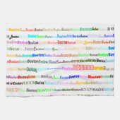Boston Text Design II Kitchen Towel Theedoek (Horizontaal)