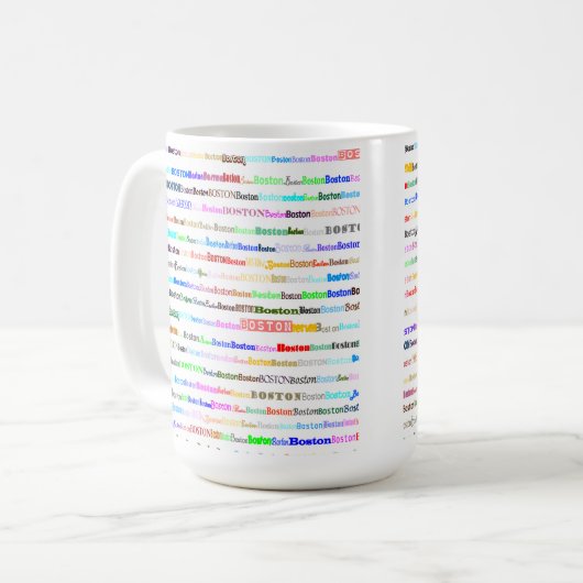 Boston Text Design II Mok II (Voorkant links)