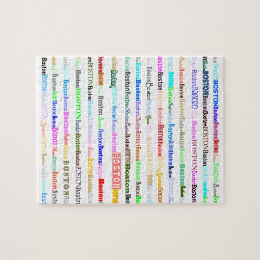 Boston Text Design II Puzzle Legpuzzel (Horizontaal)