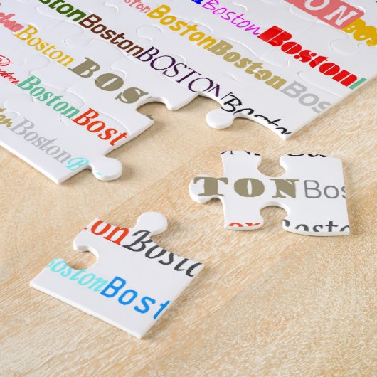 Boston Text Design II Puzzle Legpuzzel (Zijkant)
